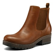 Bocca Women's Brown Chelsea Boots Chunky Heel Ankle Booties Size 7.5